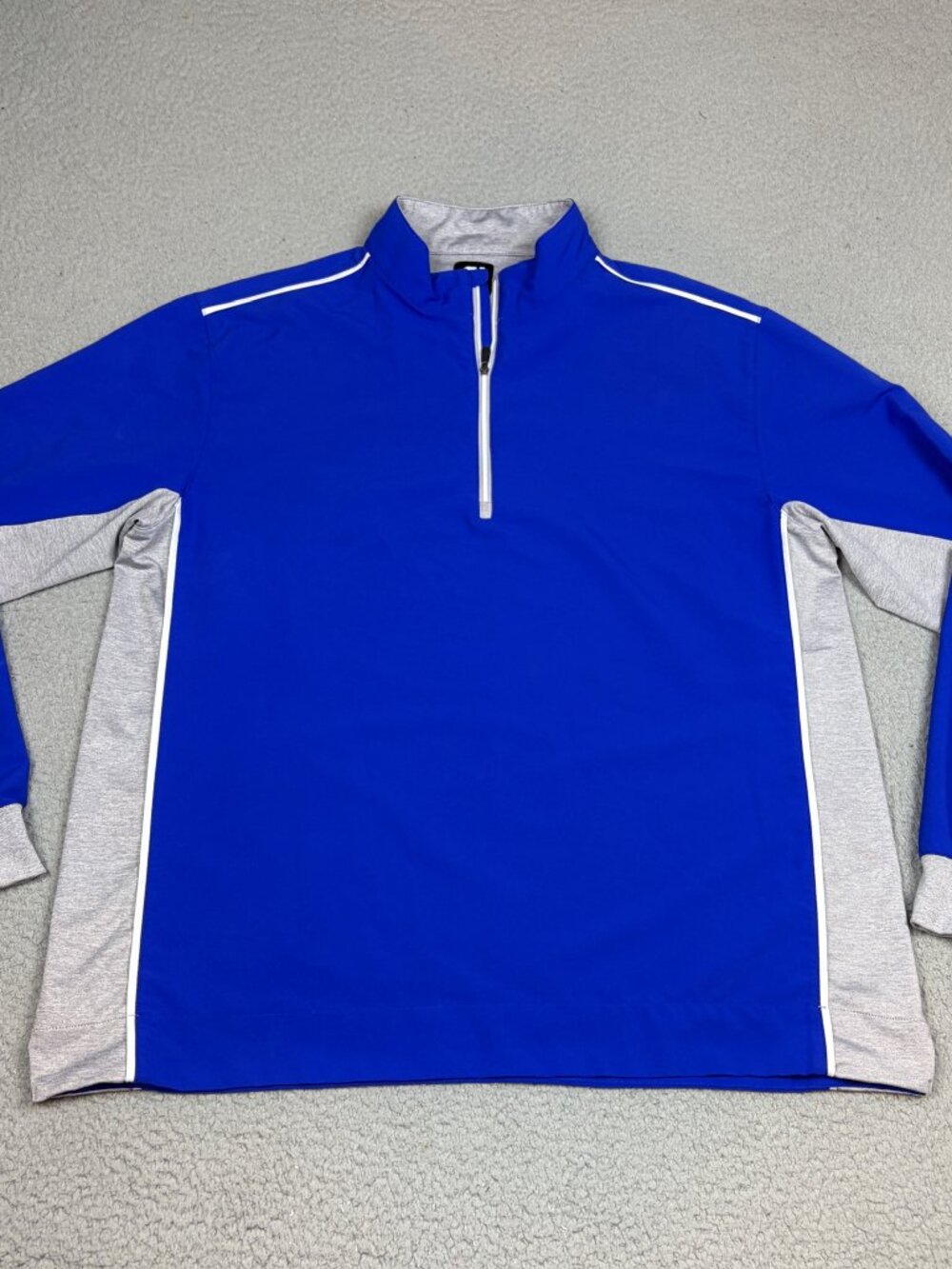 FootJoy 1/4 Zip Pullover Mens Large Blue  Performance High Neck Golf Casual